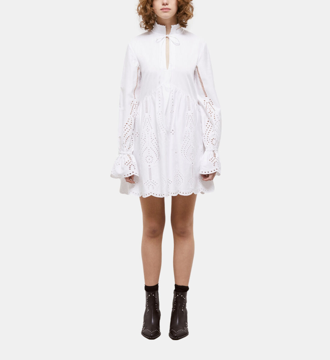 Lace broderie dress online