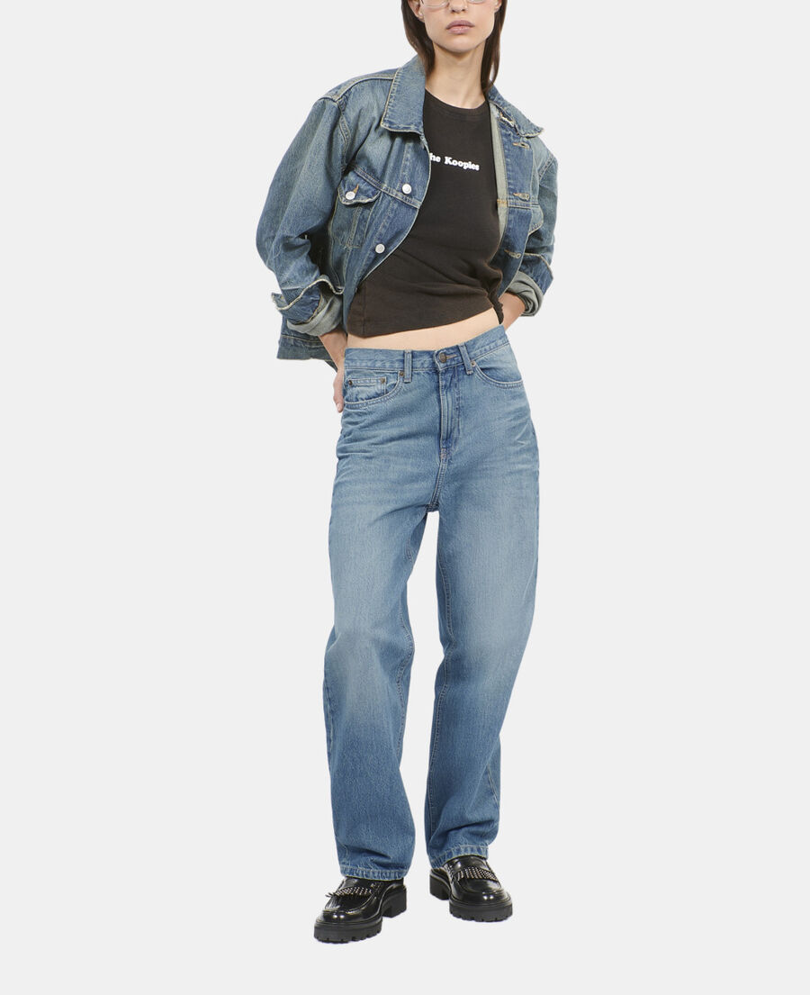 The Kooples FEMME MEDIUM BLUE jean boyfriend bleu