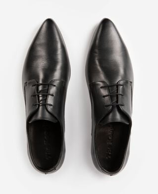The Kooples H BLACK black leather derbies
