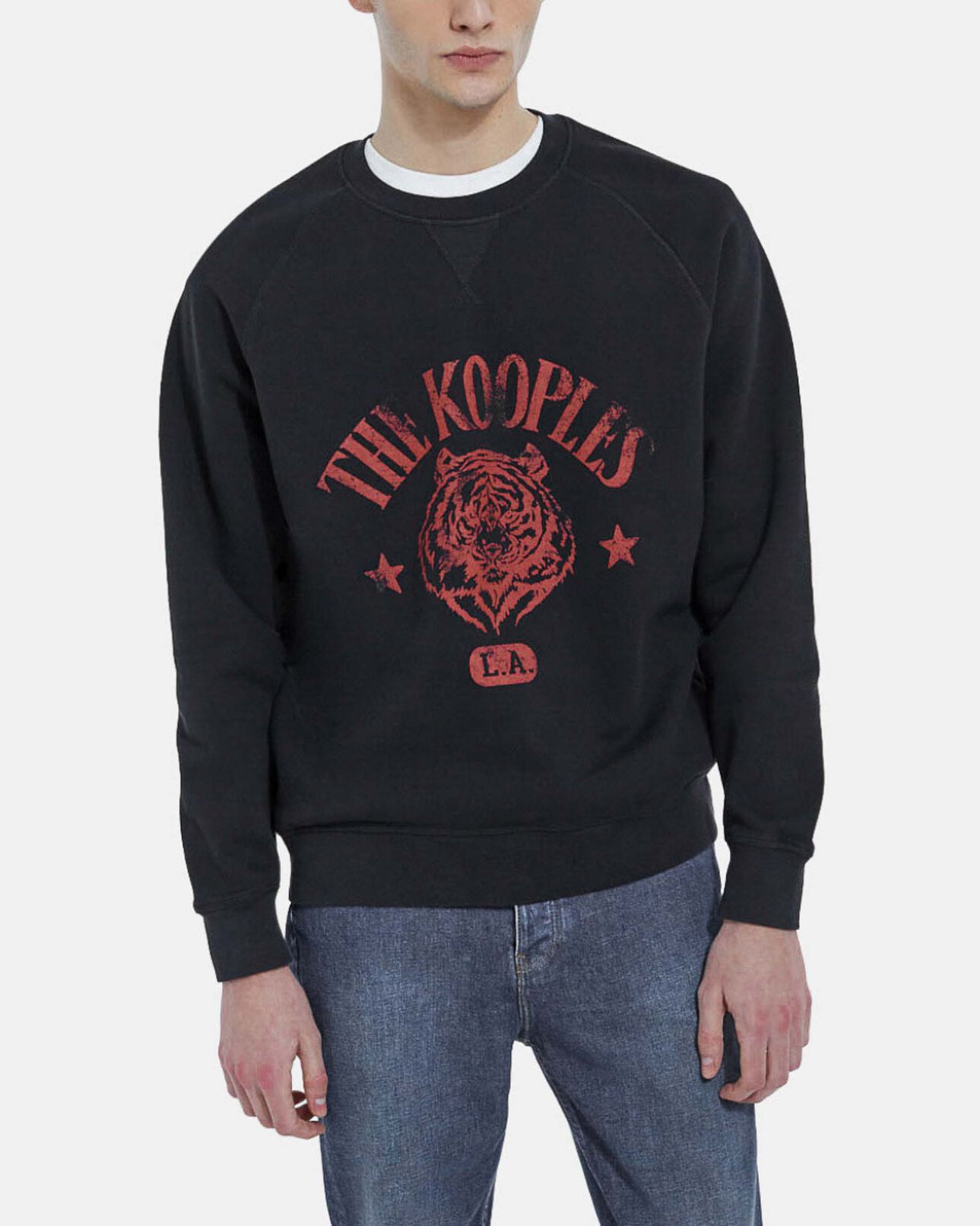 The Kooples MEN BLACK tiger sweatshirt