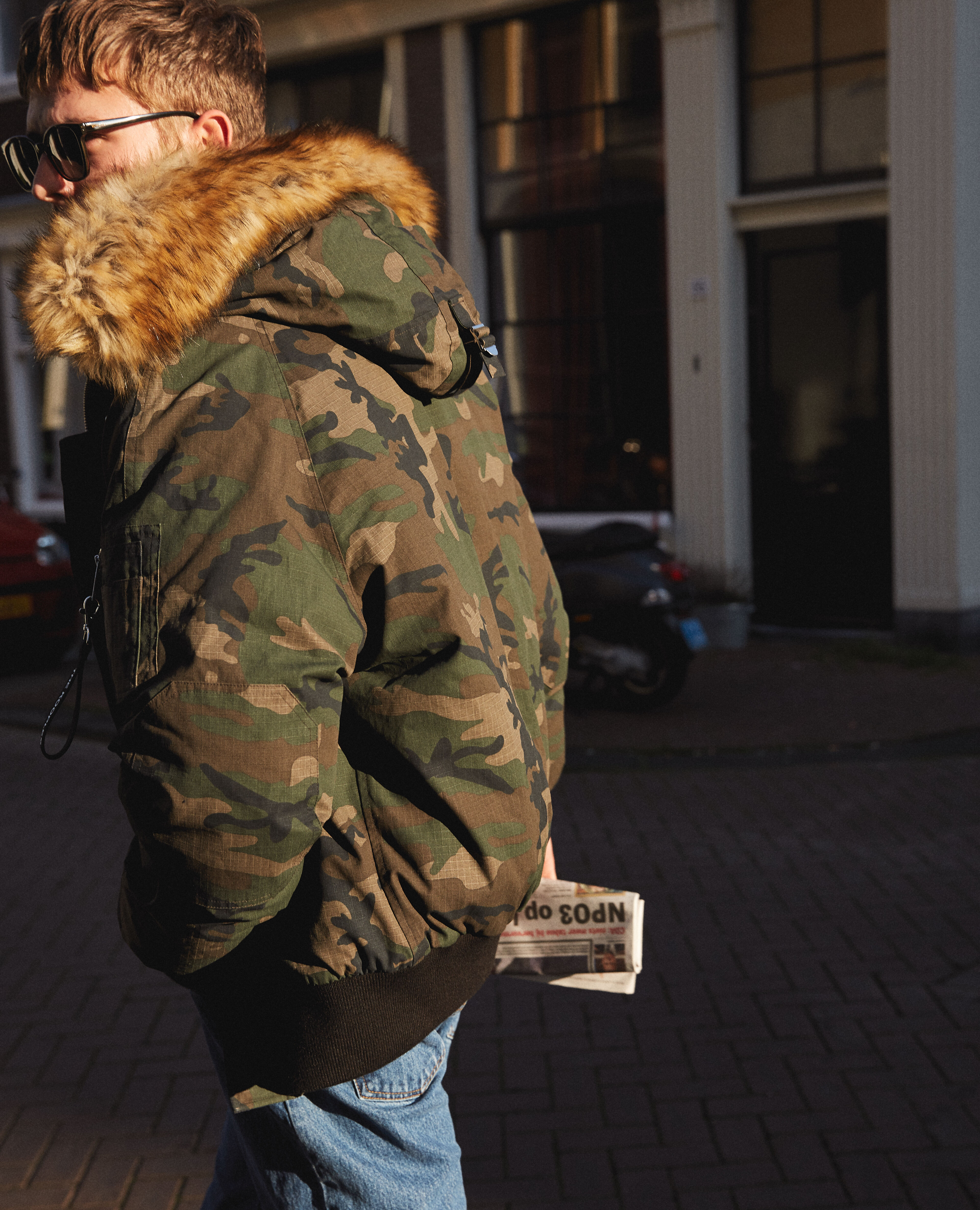 Camouflage down jacket hot sale