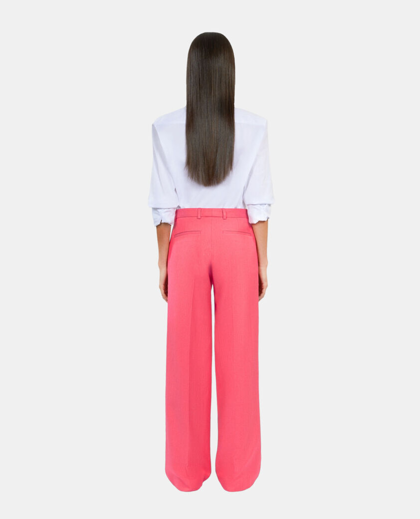 The Kooples WOMEN RETRO PINK fuchsia suit trousers