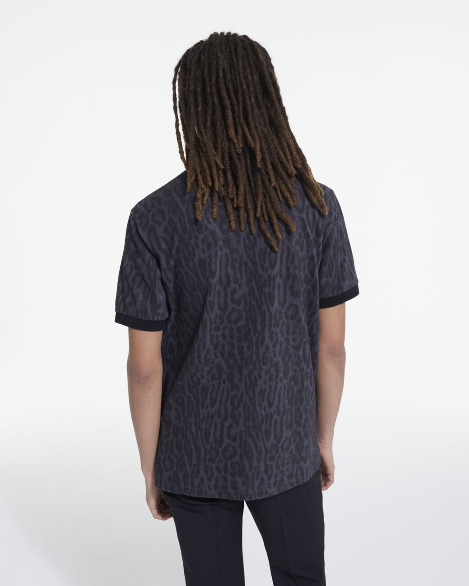 Classic leopard print polo, BLACK, hi-res image number null