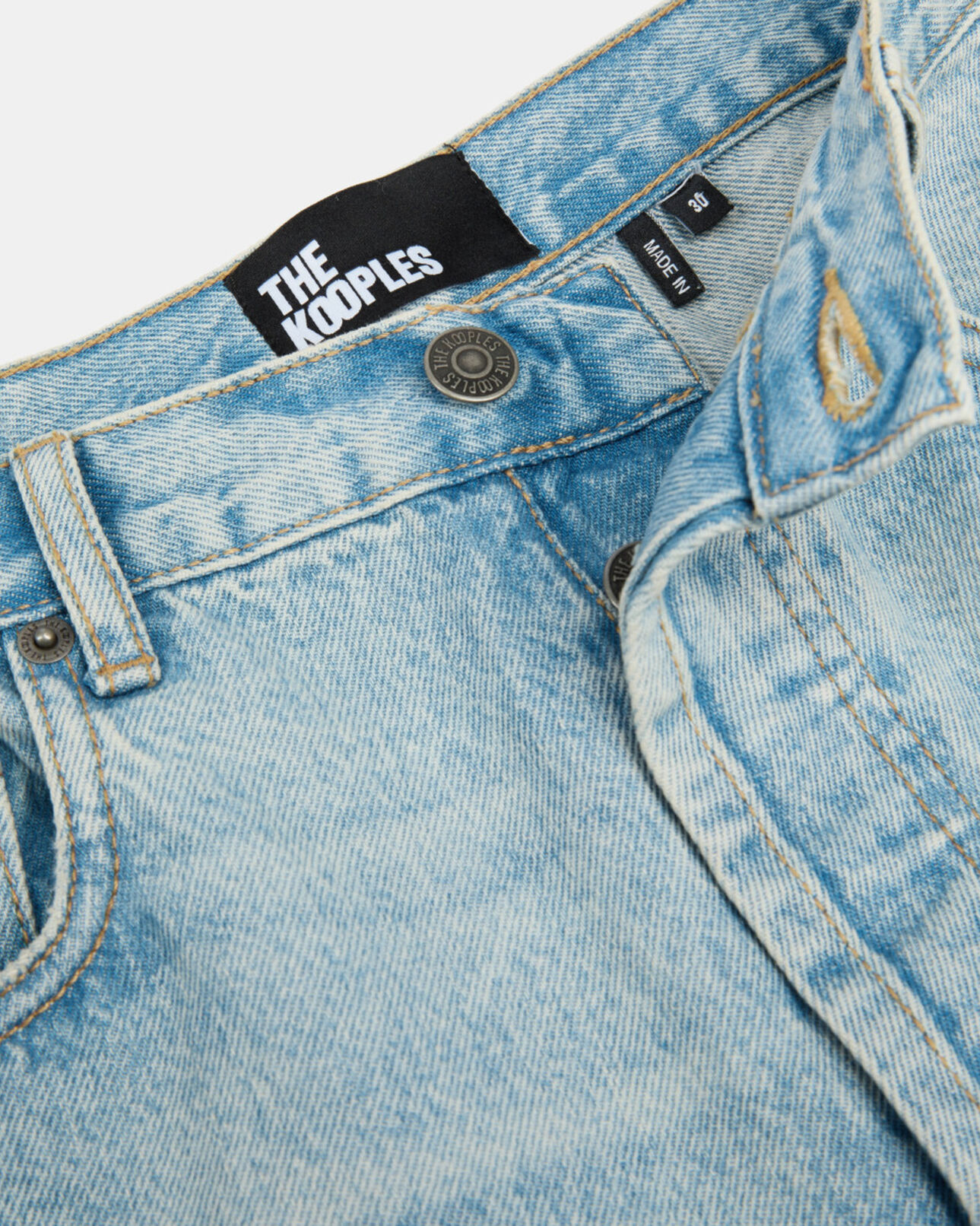 The Kooples HERREN BLUE/GREEN blaue jeans mit geradem bein