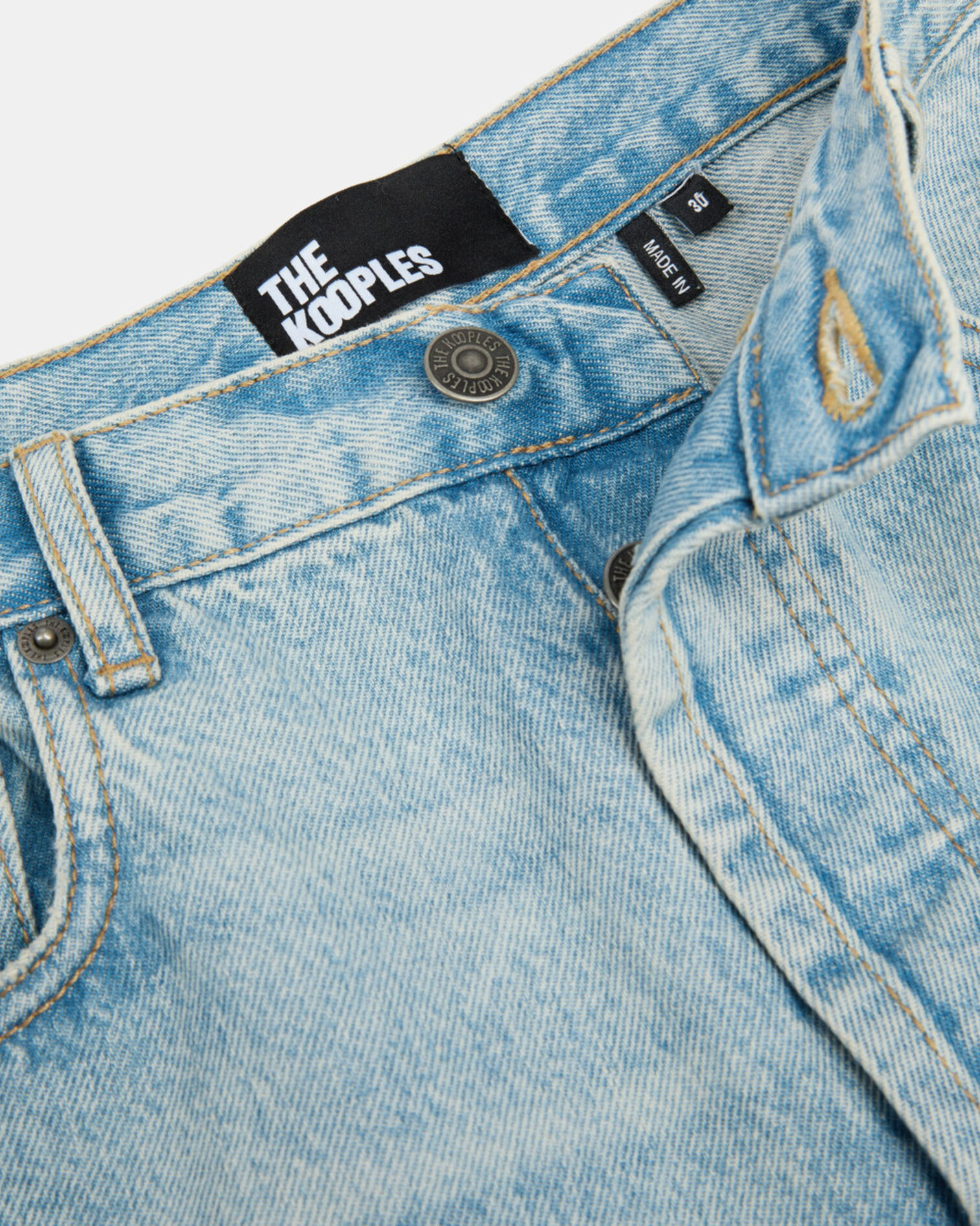 Blaue Jeans mit geradem Bein, BLUE/GREEN, hi-res image number null