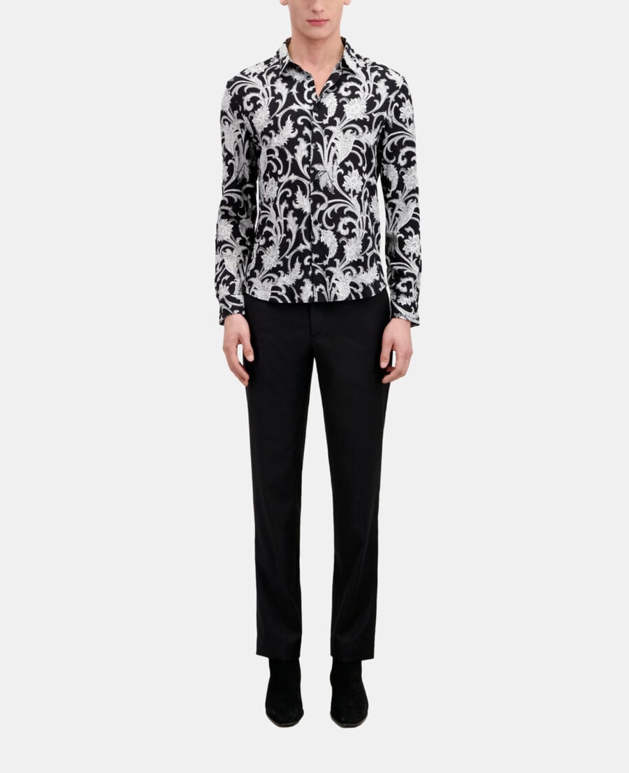 The Kooples MEN BLACK WHITE printed shirt