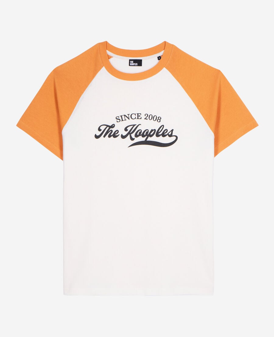 The Kooples HOMME ECRU t-shirt avec sérigraphie logo écru