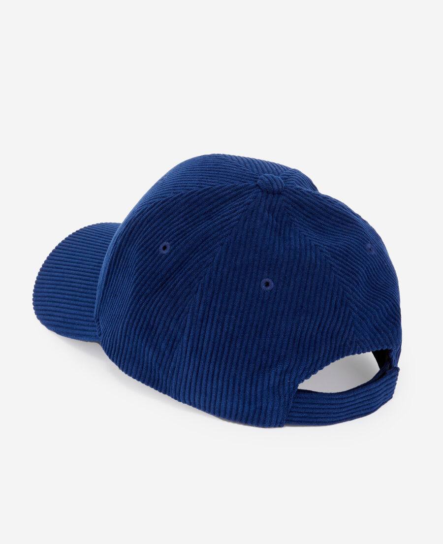 gorra azul terciopelo acanalado