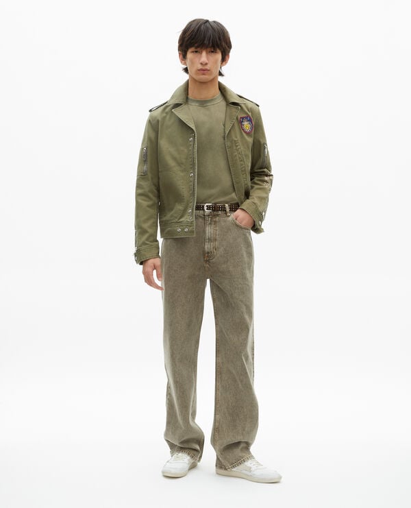 The Kooples HERREN KAKI jacke im offiziersstil khaki