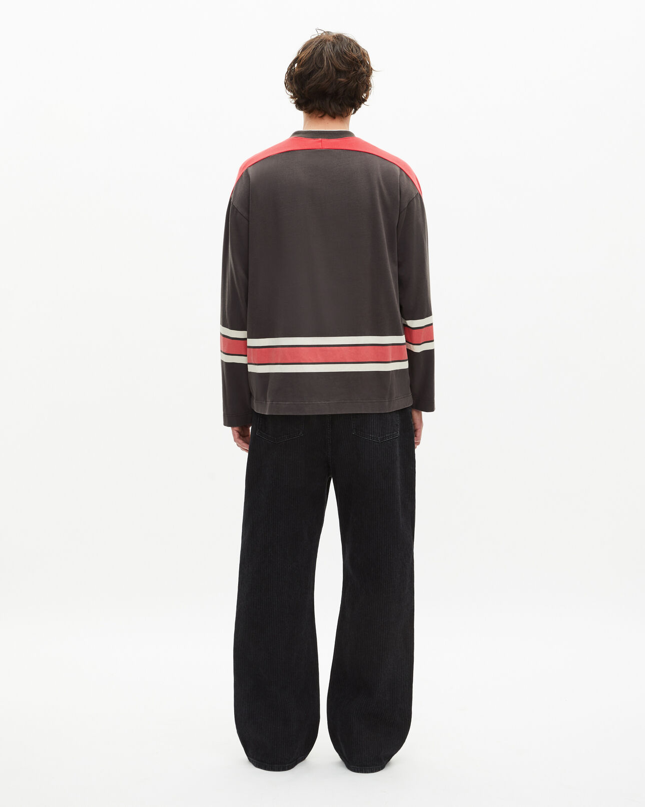 The Kooples HOMME BLACK WASHED sweatshirt avec blason noir