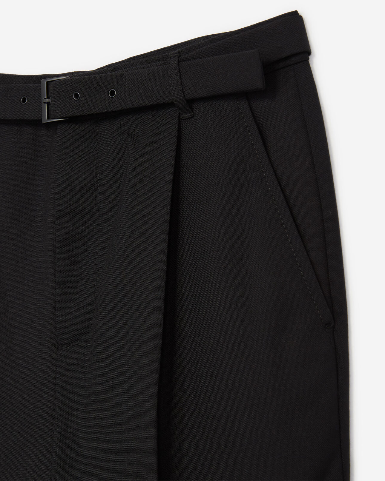 The Kooples HERREN BLACK schwarze weite wollhose