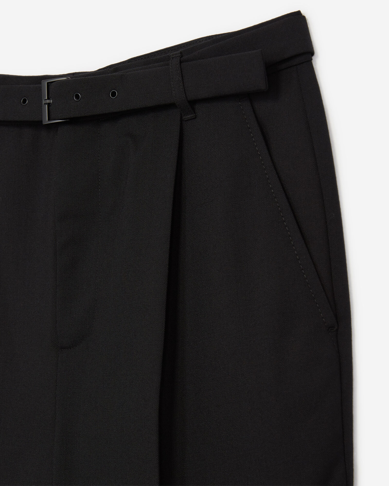 Schwarze weite Wollhose, BLACK, hi-res image number null
