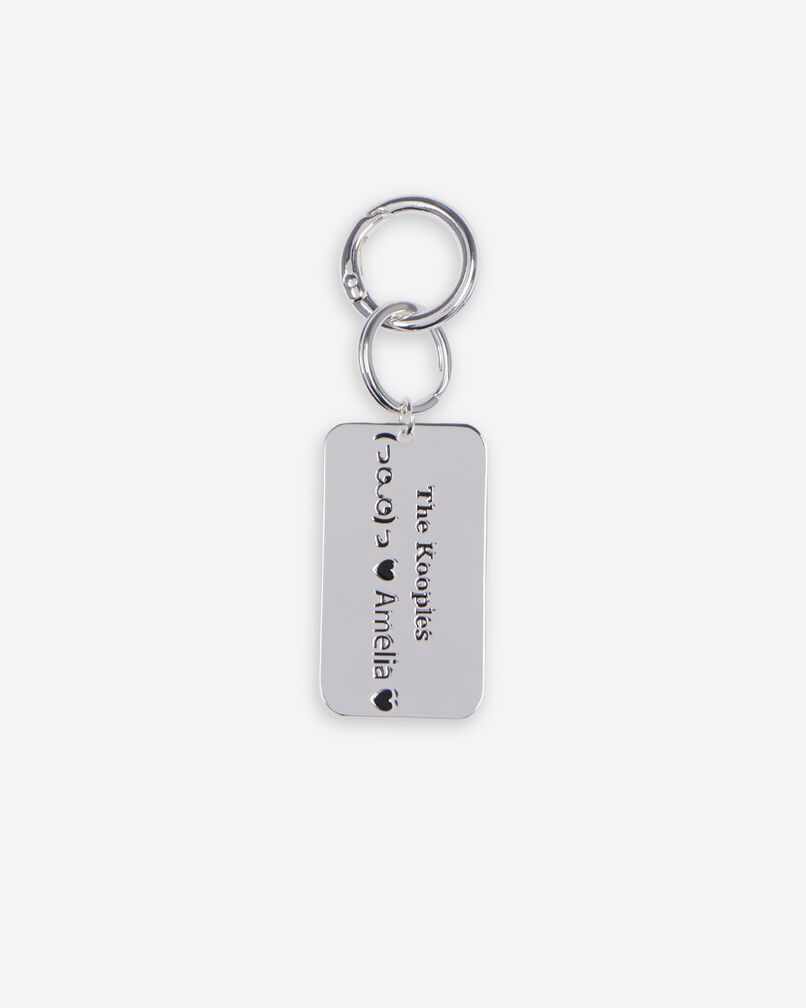 The Kooples DAMEN SILVER silberner taschenschmuck mit logoplakette
