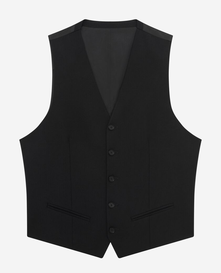 The Kooples MEN BLACK black wool suit waistcoat