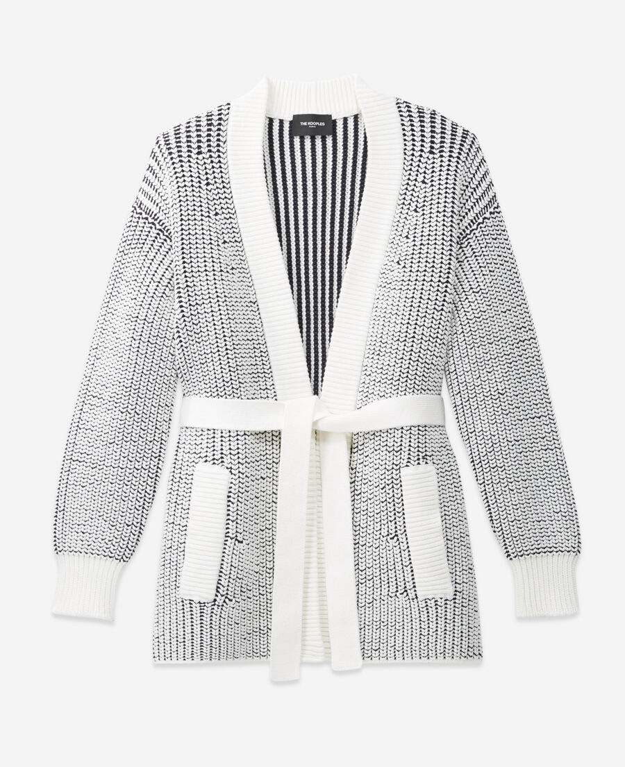 The Kooples F NAVY-BEIGE long cardigan