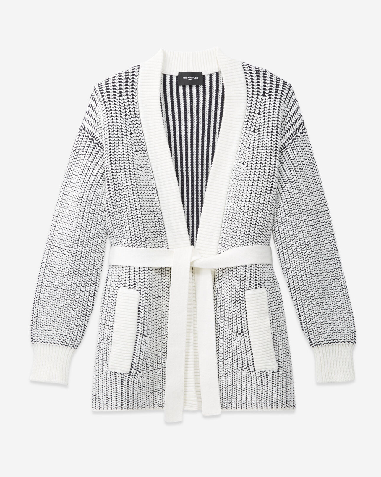The Kooples FEMME NAVY-BEIGE cardigan long