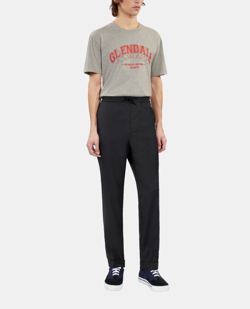 The Kooples HERREN DARK NAVY marineblaue hose aus wolle