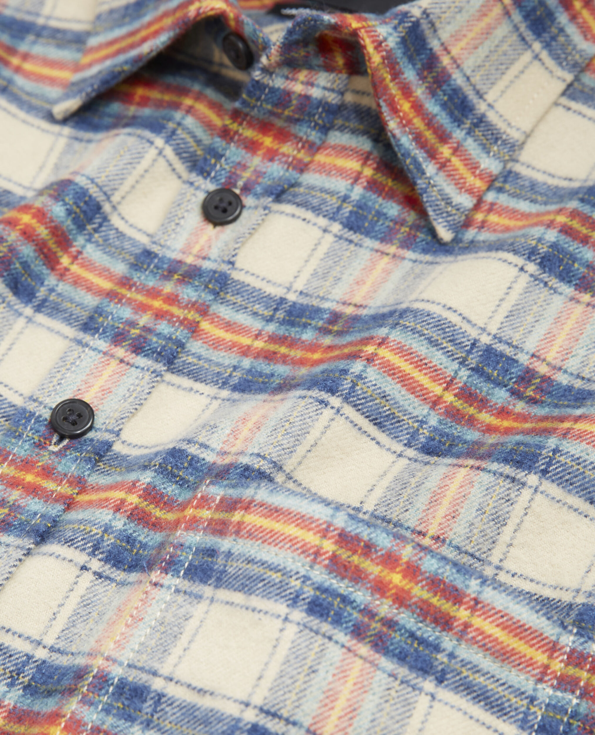 Multicolor cotton shirt with check motif, BEIGE / RED, hi-res image number null