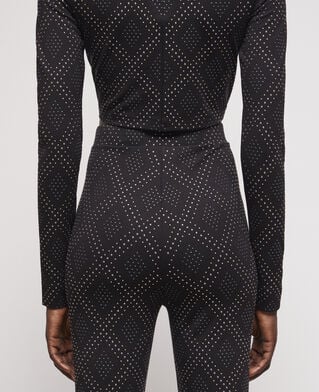 The Kooples FEMME BLACK pantalon à strass noir