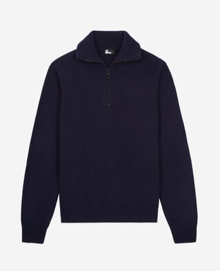 The Kooples H NAVY blue wool sweater