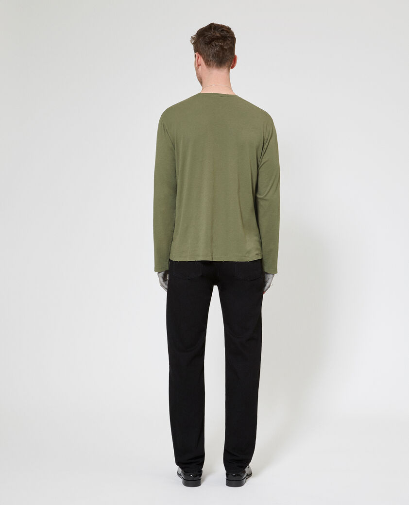 The Kooples HOMME FORET t-shirt manches longues vert