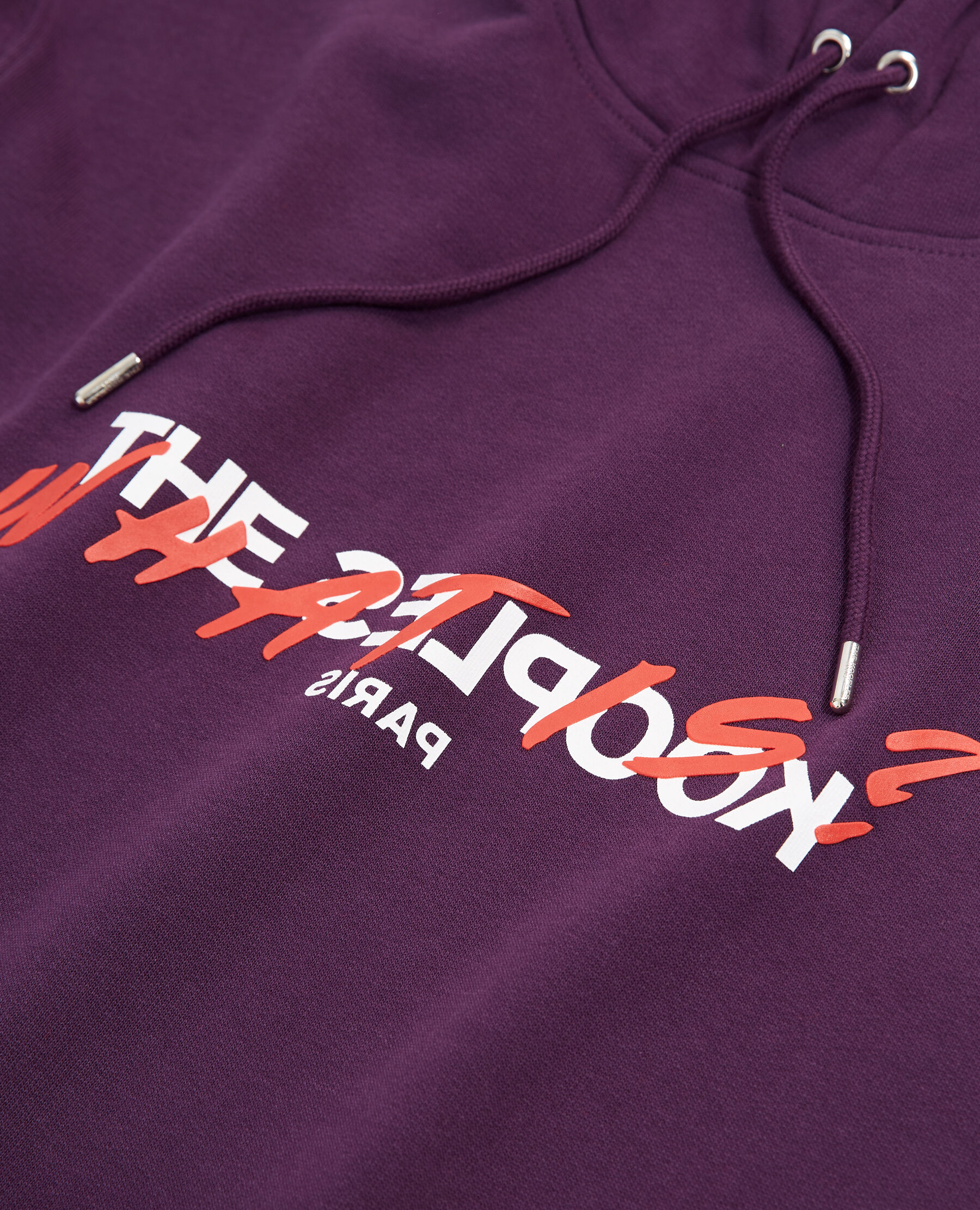 Purple sweatshirt with screen print what is The Kooples US