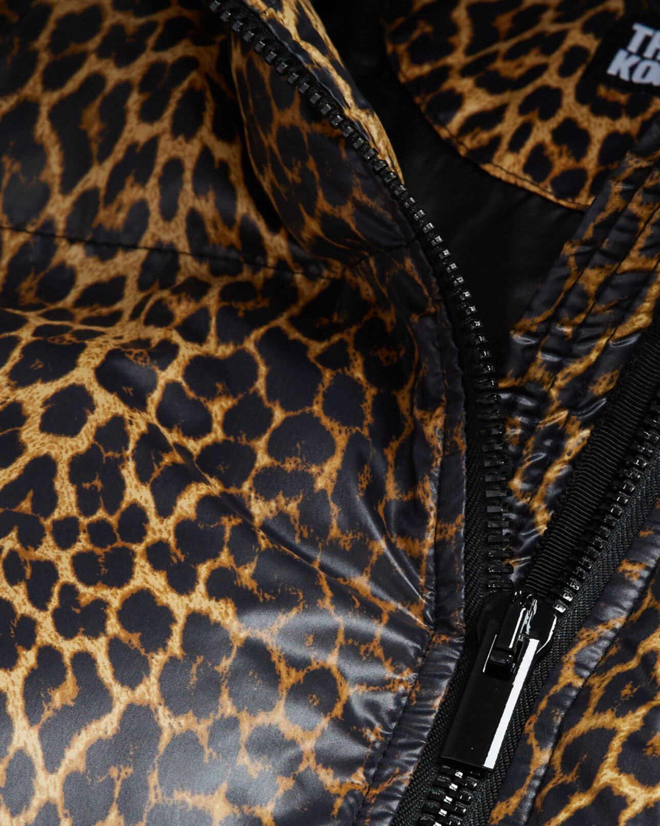The Kooples WOMEN LEOPARD leopard print oversized down jacket with straps and logo