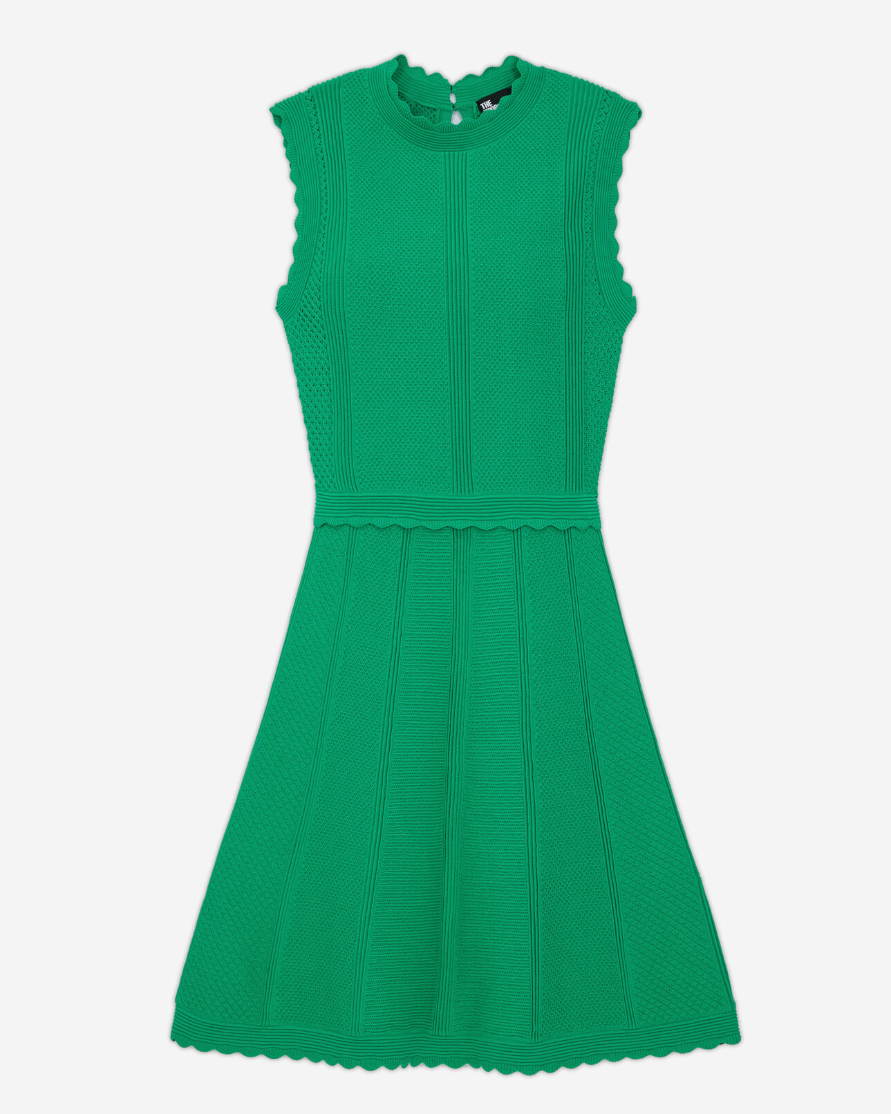 The Kooples F GREEN short green dress in openwork mesh