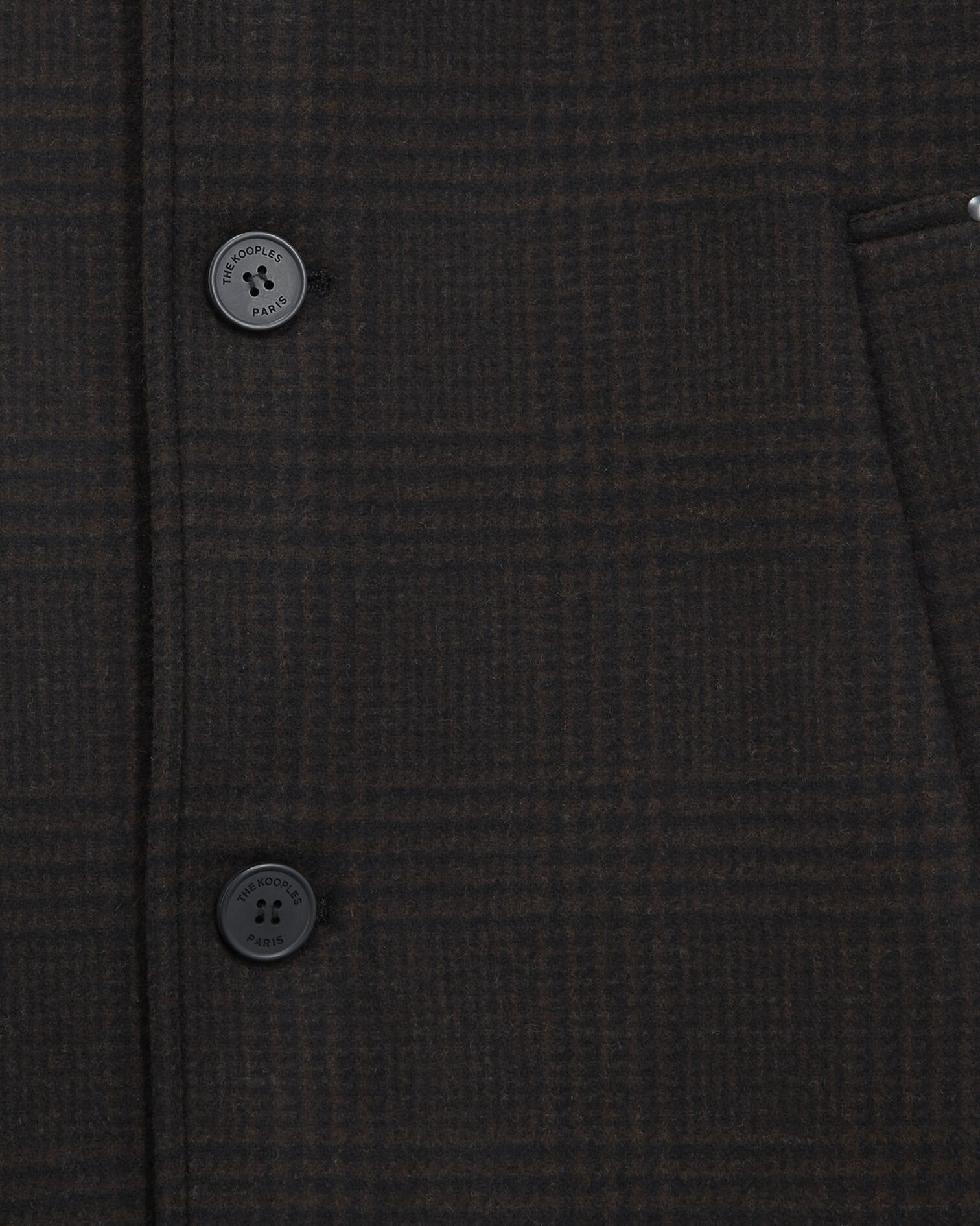 Manteau à carreaux long marron et noir, BLACK BROWN, hi-res image number null