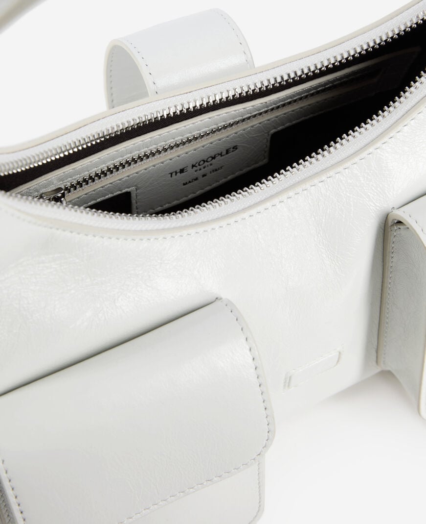 The Kooples MUJER WHITE bolso amelia piel de tratamiento vintage blanco