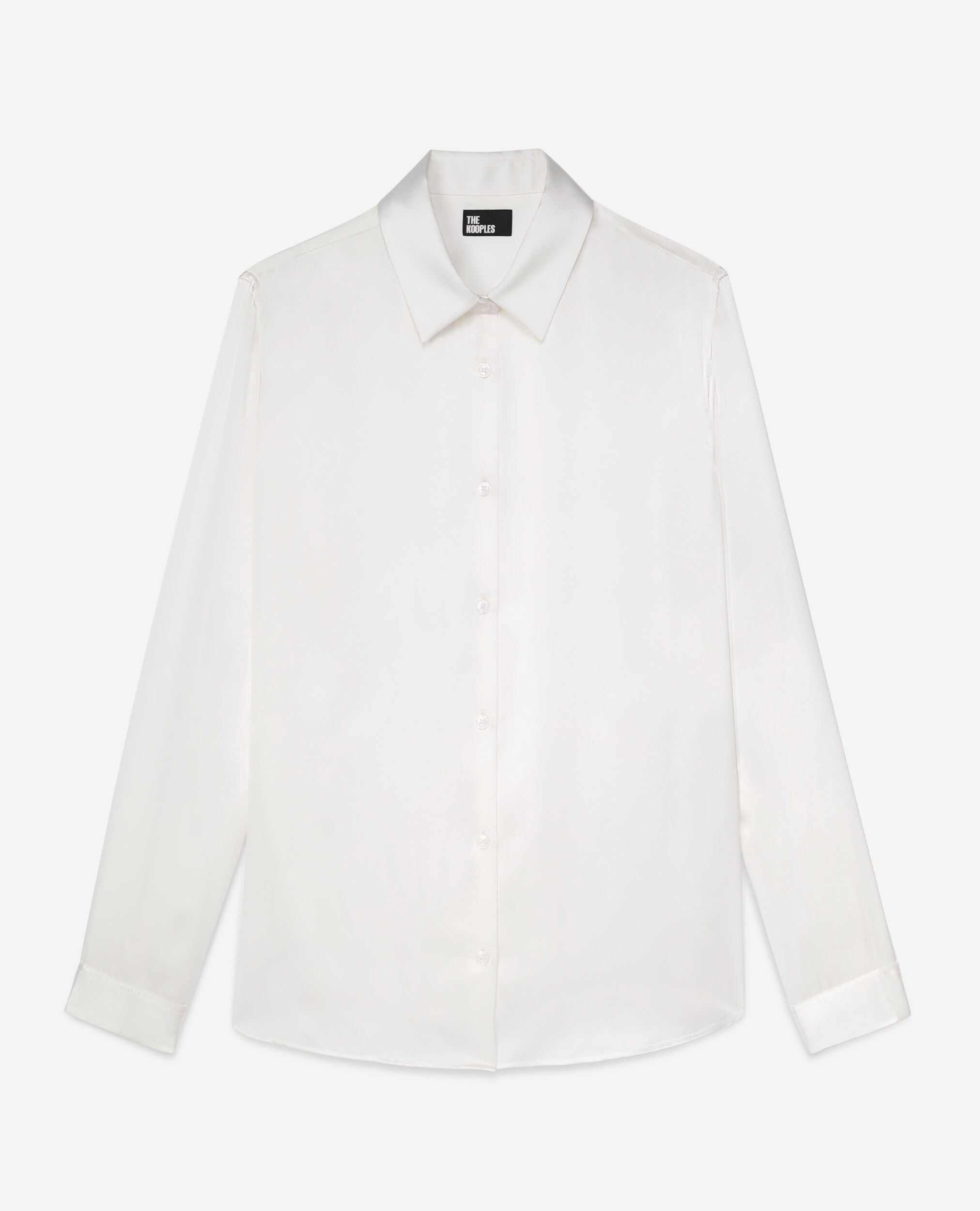Ecru silk shirt, ECRU, hi-res image number null