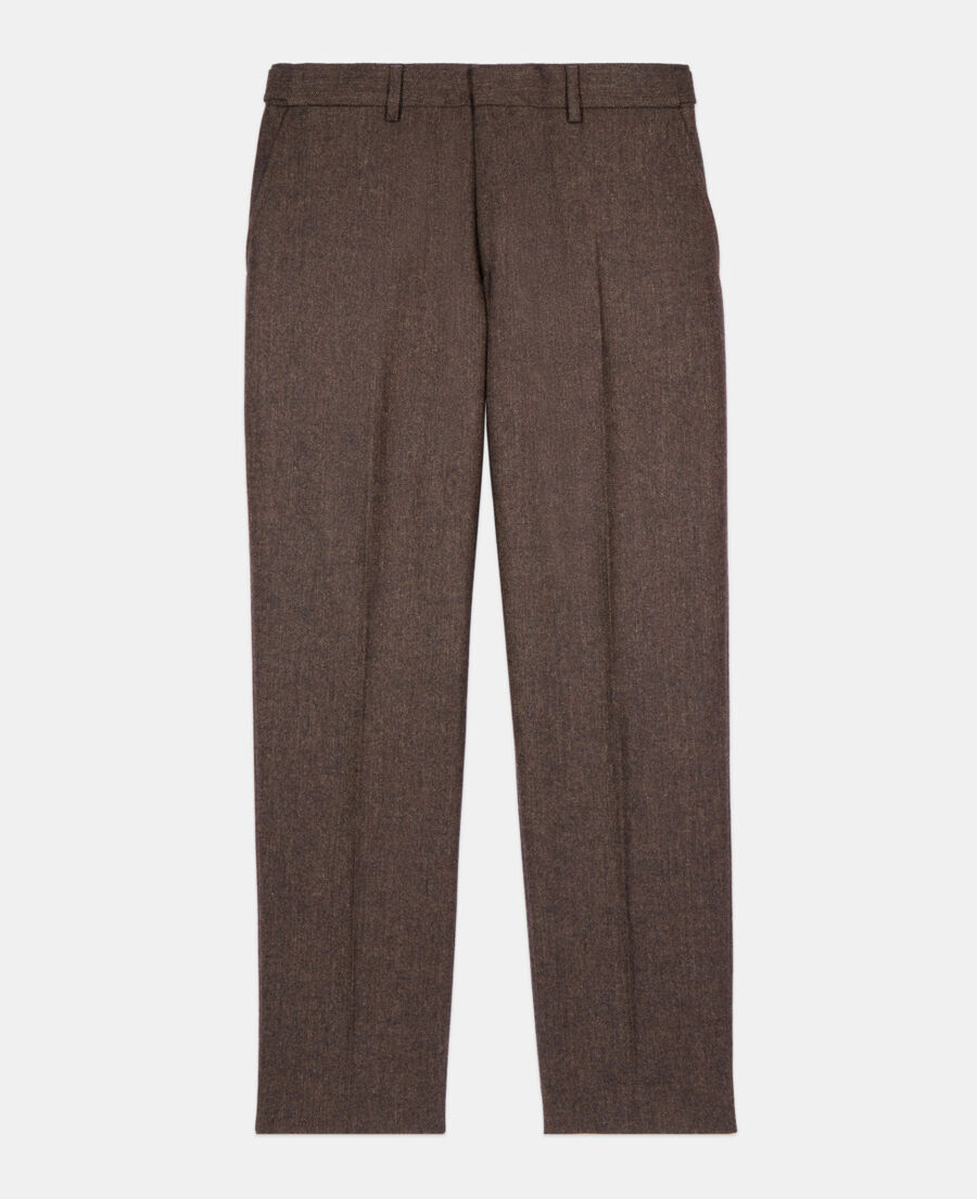 The Kooples H BROWN brown wool-blend suit trousers