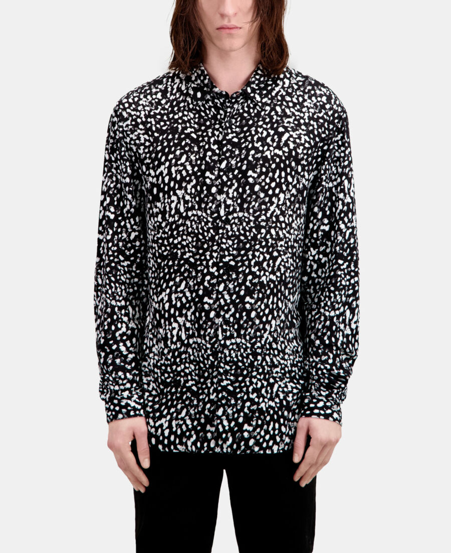 The Kooples HOMME BLACK-ECRU chemise imprimée