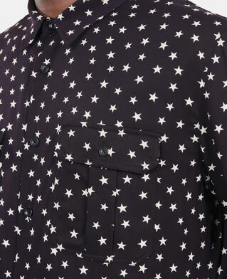 The Kooples MEN BLACK WHITE star printed shirt