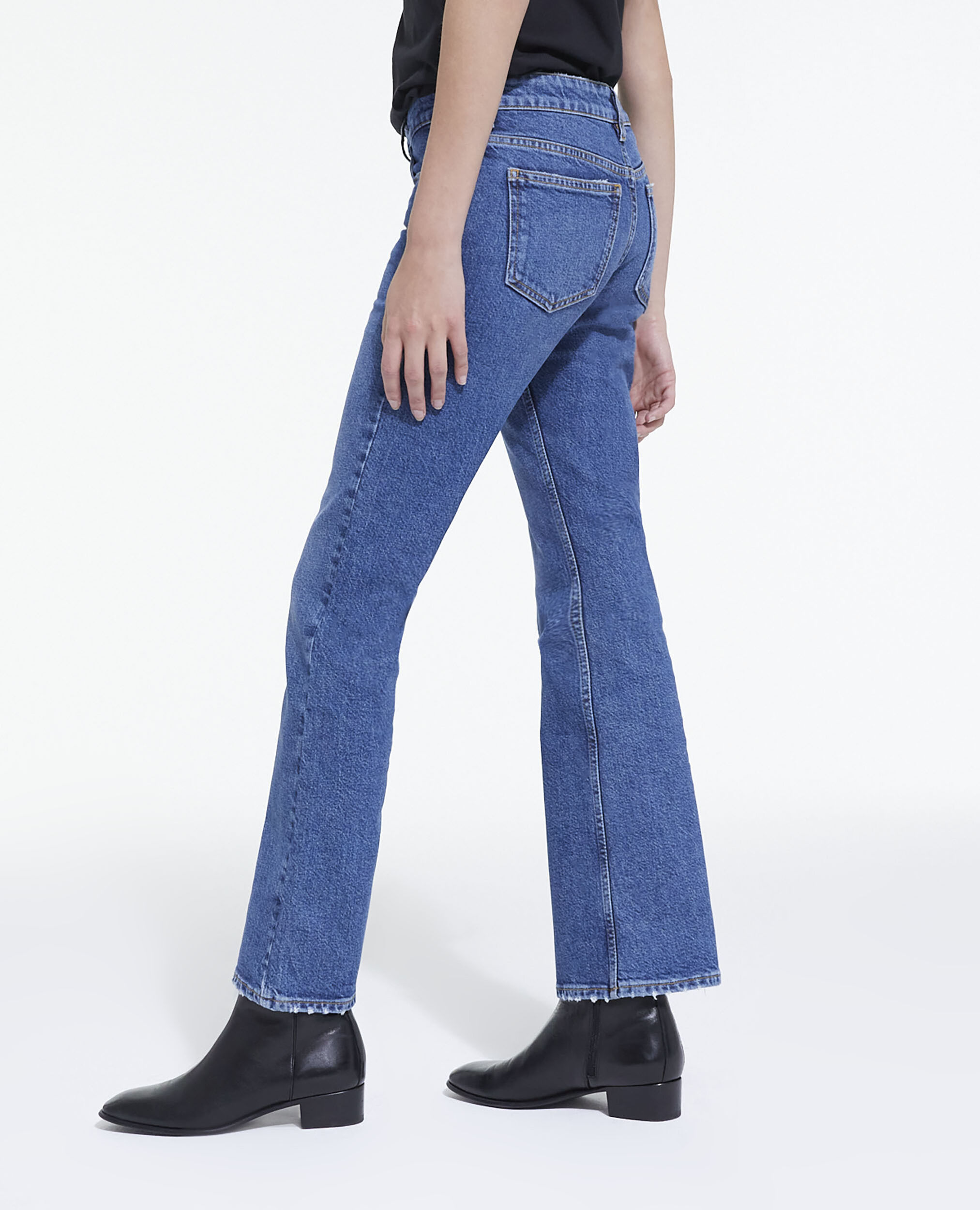Blue bootcut jeans, BLUE DENIM, hi-res image number null