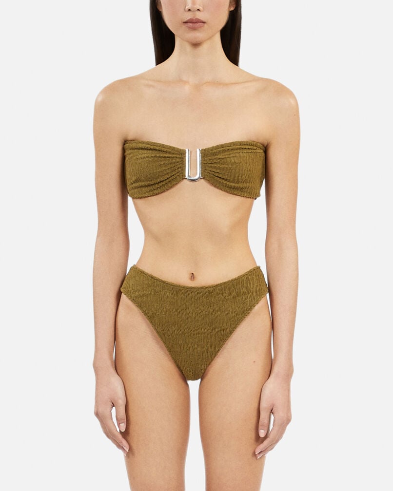 The Kooples FEMME KAKI bas de maillot de bain the kooples x luz échancré kaki