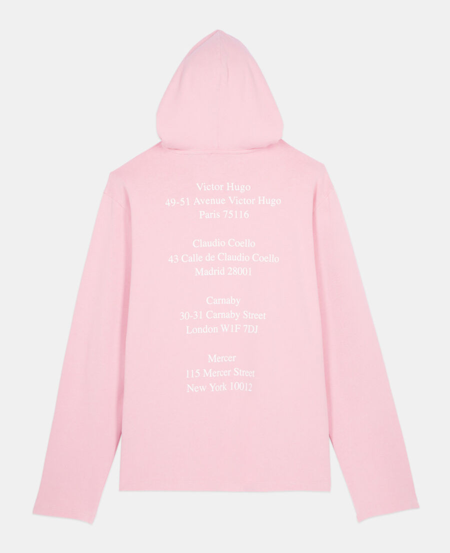 The Kooples HOMME SWEET PINK t-shirt manches longues avec sérigraphie rose