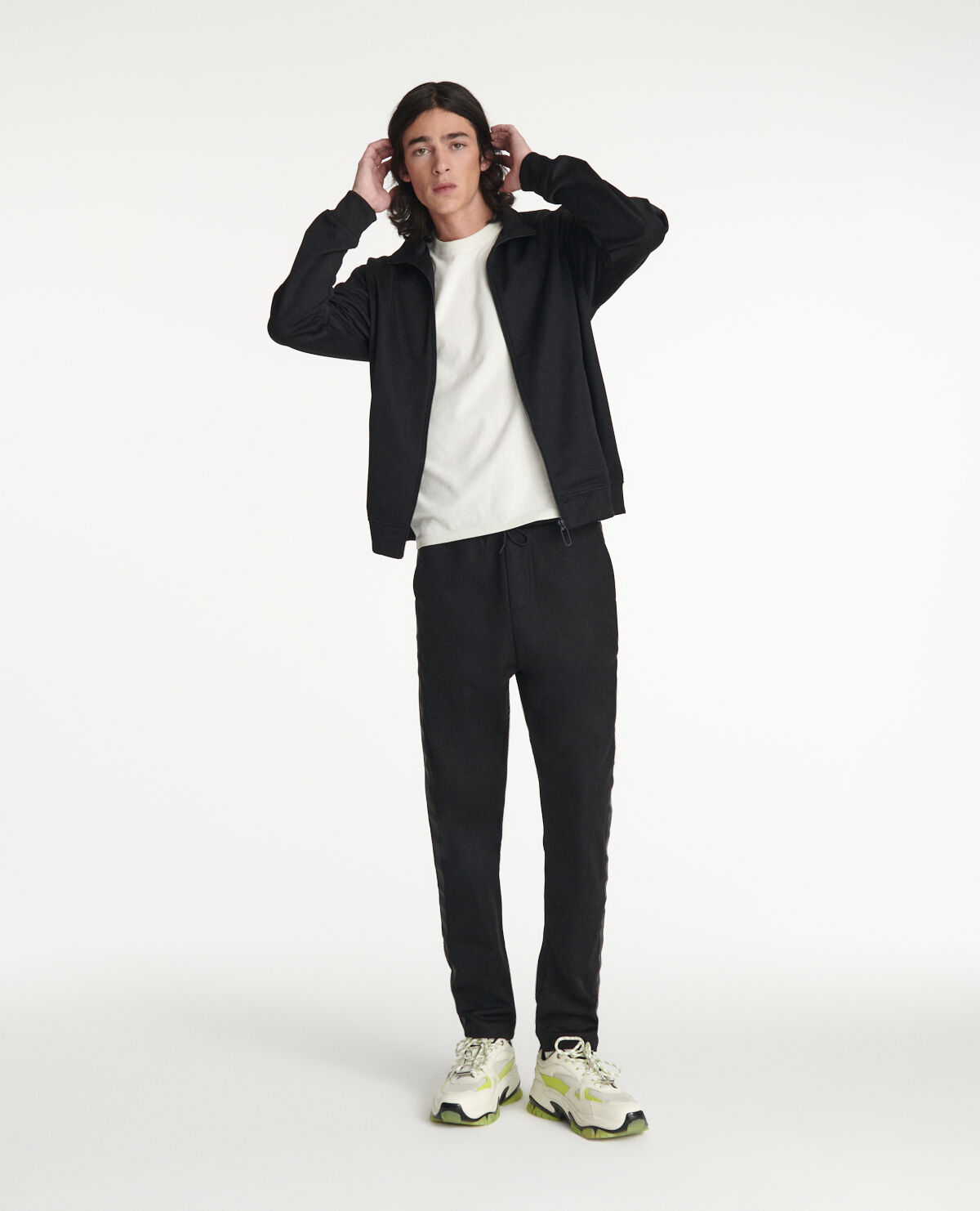 Black top joggers cotton