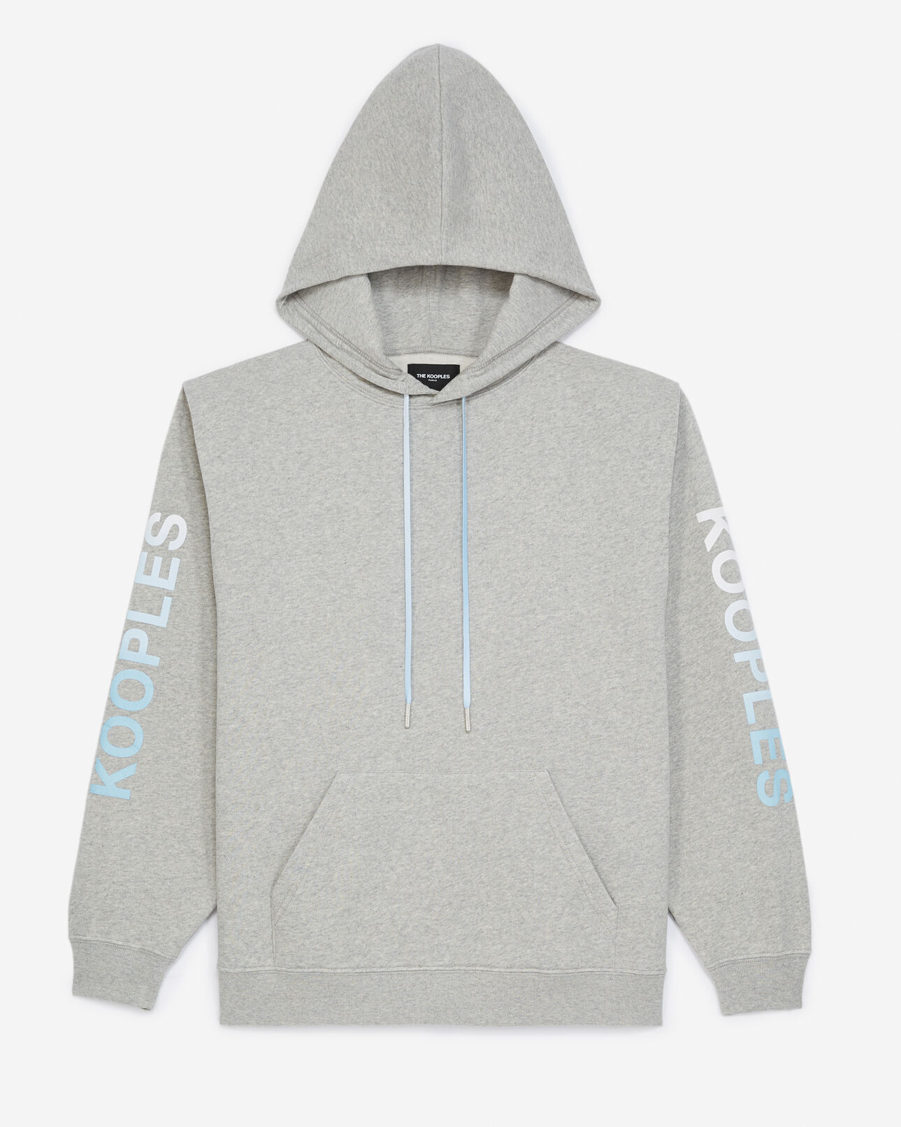 The Kooples FEMME LIGHT GREY MELANGE sweat gris oversize logo tie and dye