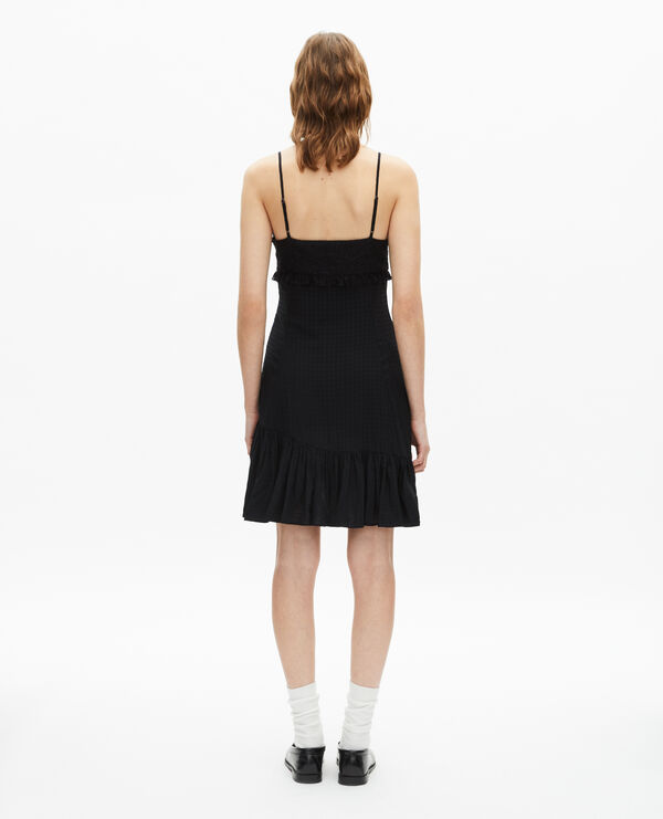 The Kooples F BLACK short dress with black lace