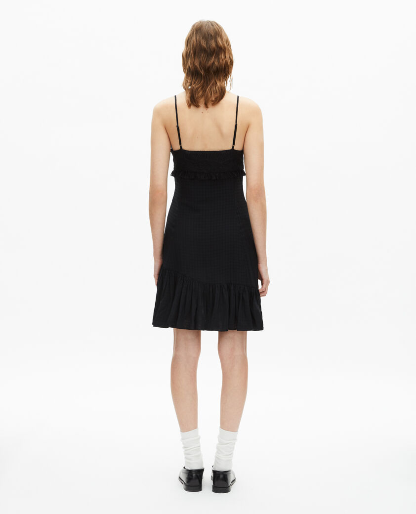 The Kooples FEMME BLACK robe courte avec dentelle noire