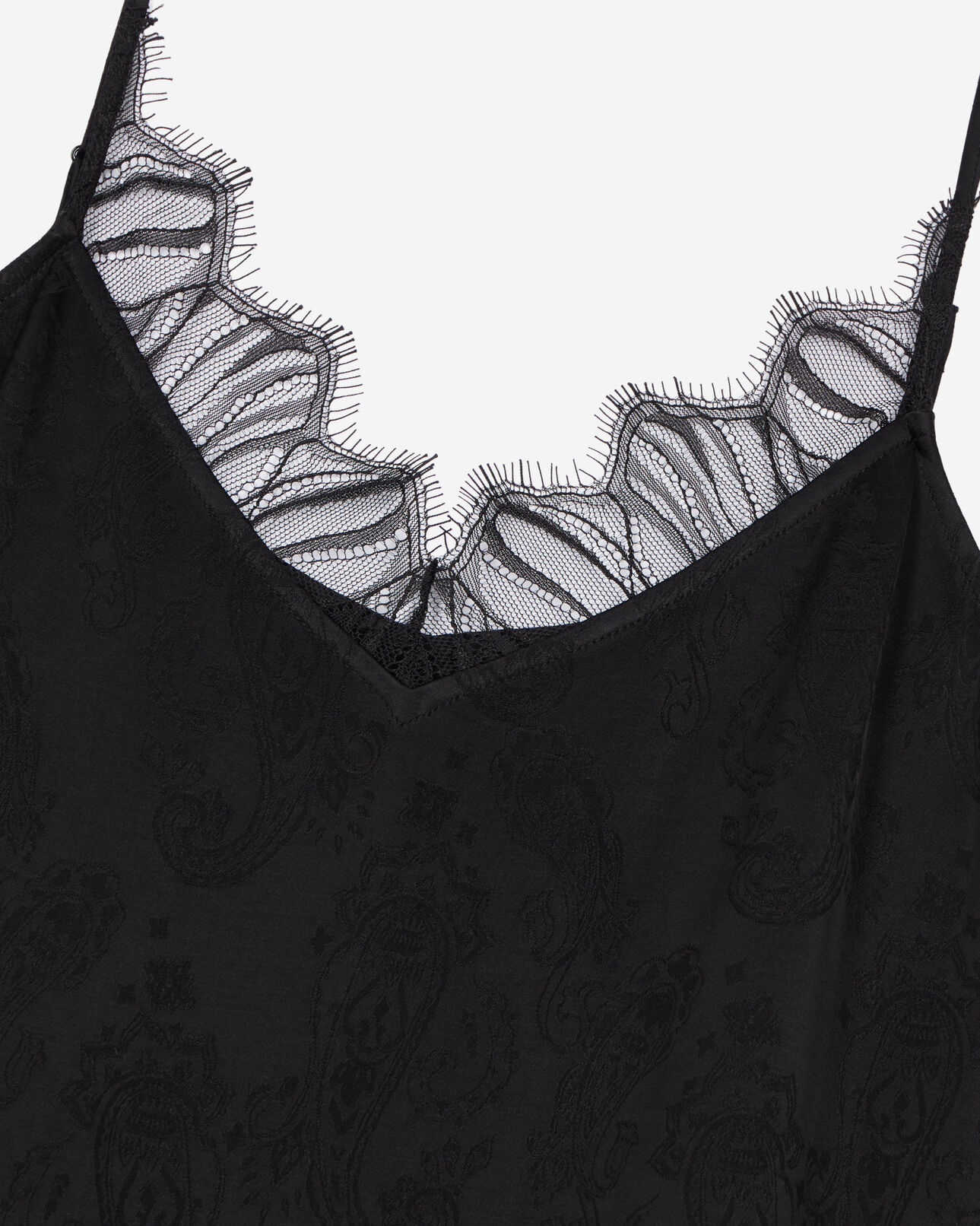 The Kooples FEMME BLACK robe nuisette longue jacquard noire