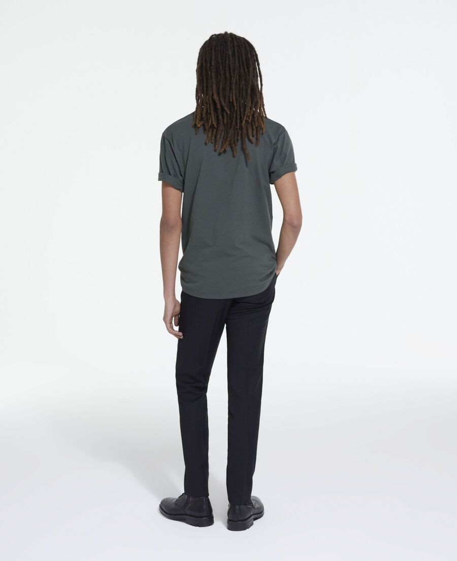 green t-shirt