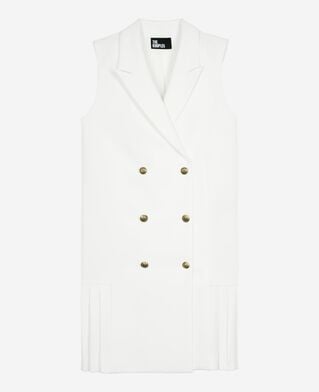 The Kooples WOMEN WHITE short tailored ecru dress