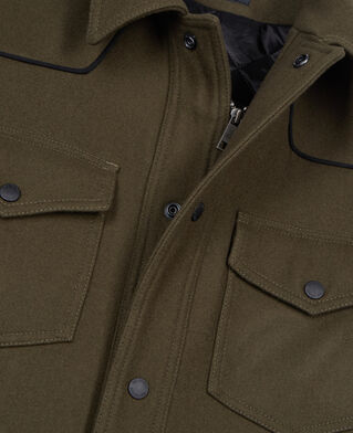 The Kooples HOMBRE KAKI chaqueta estilo sobrecamisa caqui