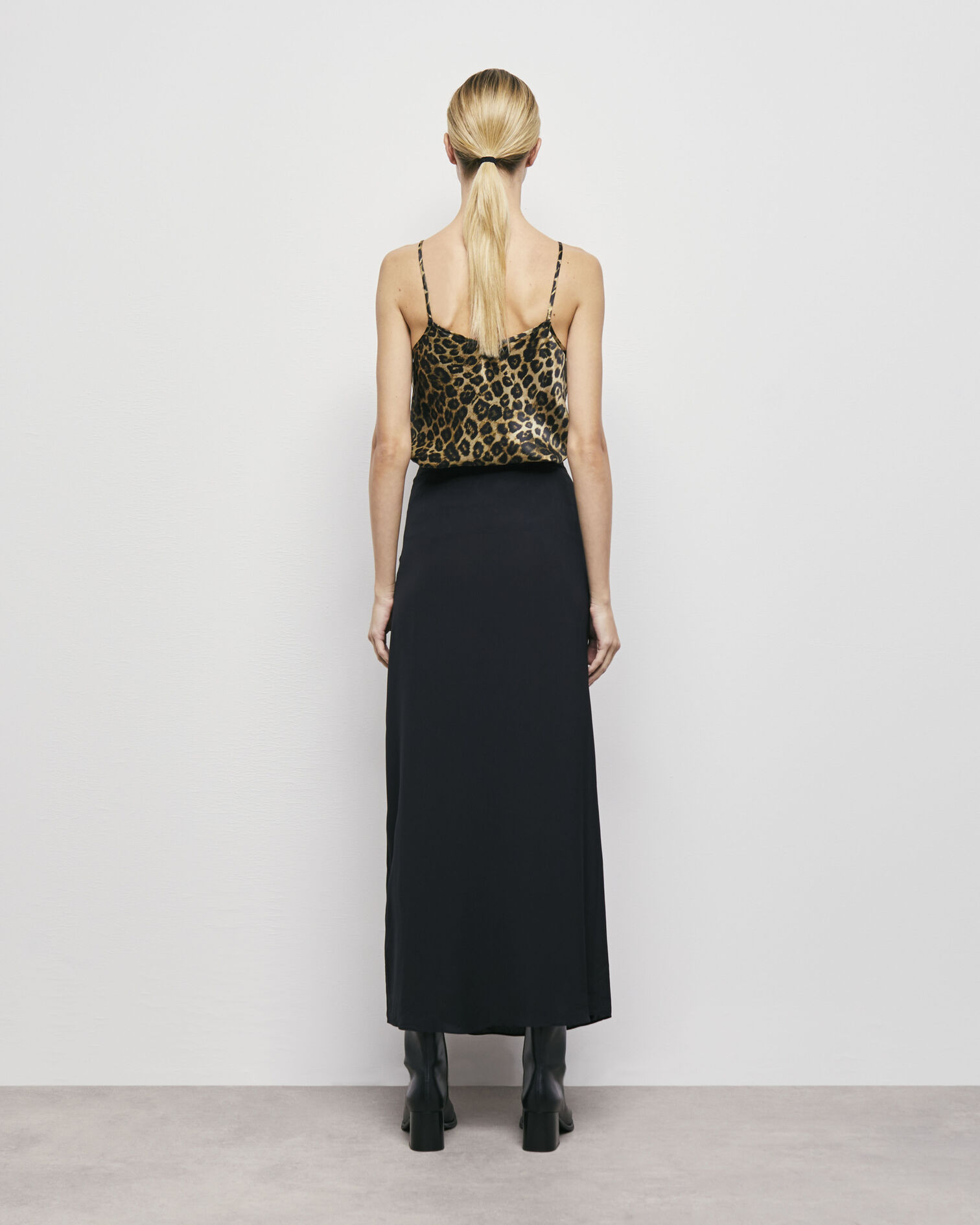 Long black skirt, BLACK, hi-res image number null