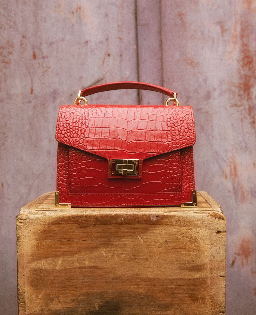 The Kooples FEMME RED sac emily small en cuir rouge