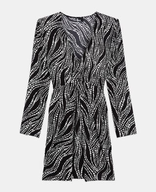 The Kooples F BLACK WHITE short printed dress