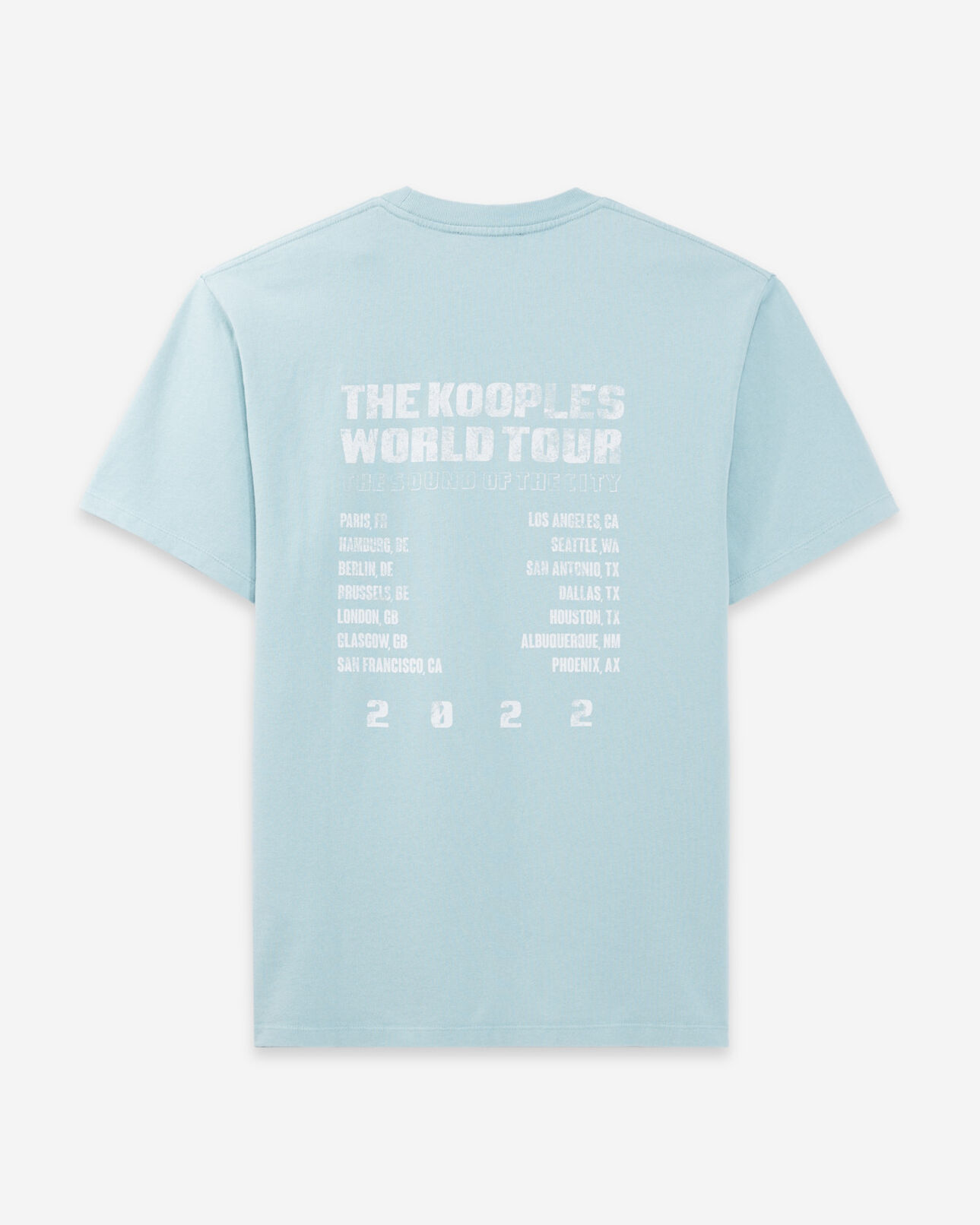 The Kooples HOMBRE BLUE SKY camiseta azul cielo algodón logotipo