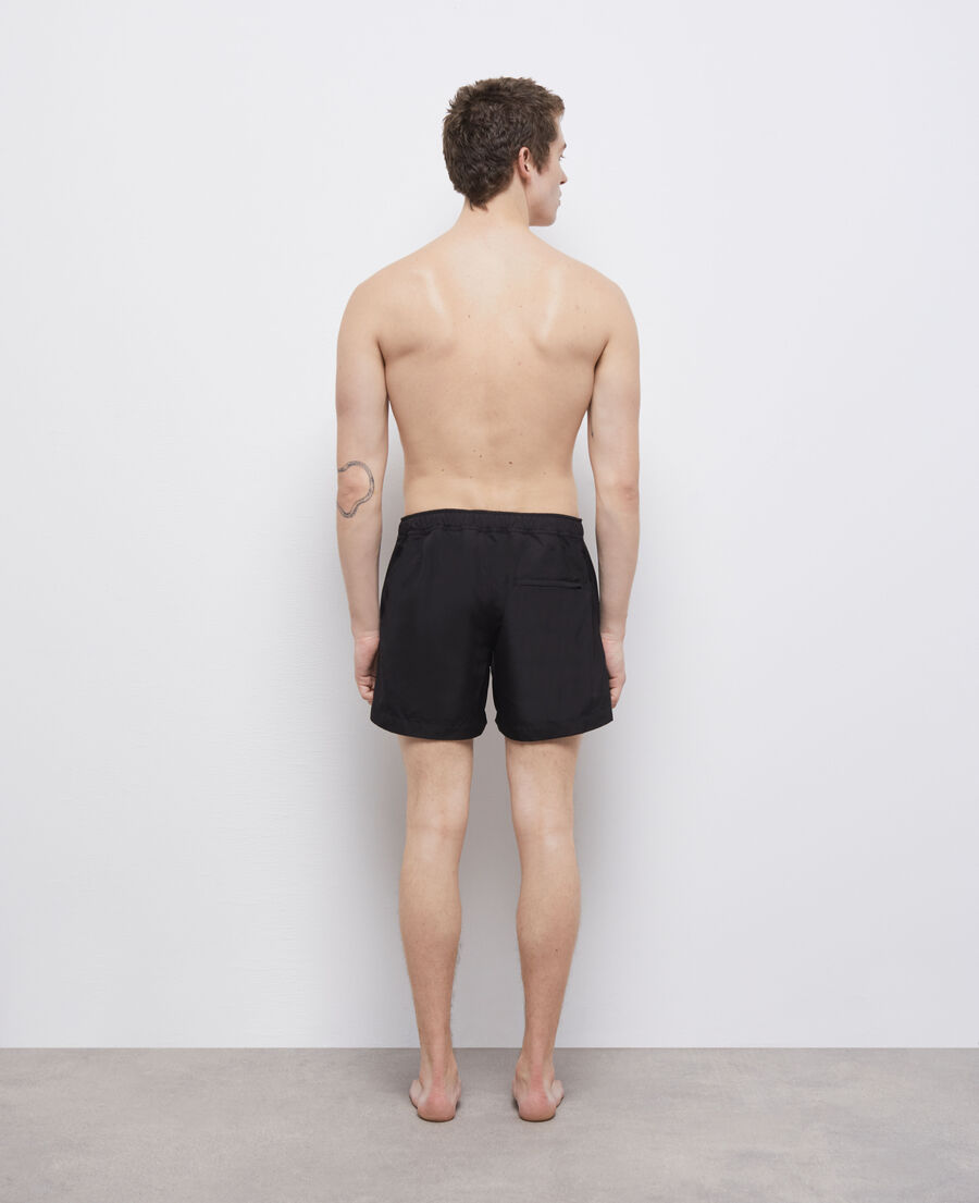 schwarze badeshorts mit logo